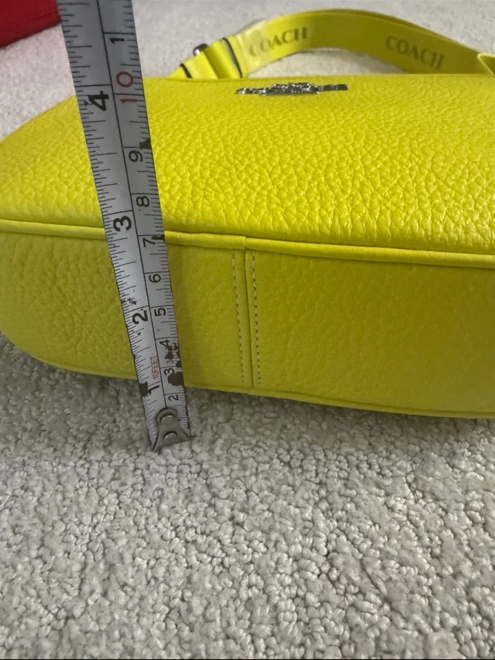Coach Yellow Leather Zip Crossbody Bag